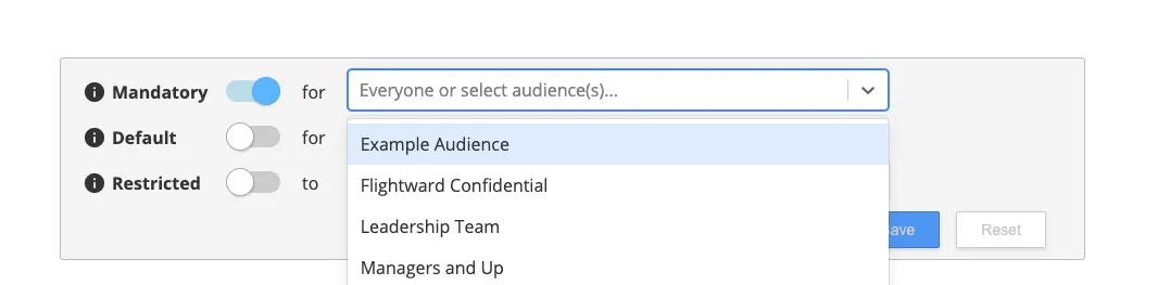 Topic-Settings