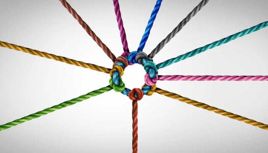 A-group-of-multicolored-ropes-connected-to-each-other